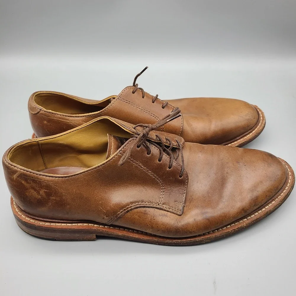 Oak Street Bootmakers Natural Chromexcel Plain Toe Blucher Mens 10.5 D USA